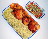 عکس مرحله 1 از دستور باقالی پلو با عطر دارچین همراه با روش پخت متفاوت مرغ 😋😍