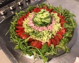 Une image de l'étape 9 de Salade de roquette au jambon blanc et légumes du jardin.