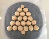 A picture of step 6 of Christmas tree bread.