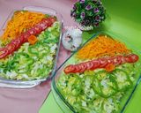عکس مرحله 8 از دستور پاند کیک کنجدی 😉 (ژله دو رنگ و سالاد فصل)