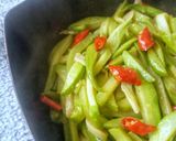 A picture of step 4 of Tumis Labu / Stir Fried Chayotes.