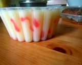 Foto langkah ke 4 dari resep Strowberry Jam Coconut Milky Pudding.