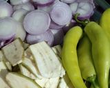 வாழைக்காய் மிளகாய் வெங்காய பஜ்ஜி ரெசிபி ஸ்டேப் 1 புகைப்படம்