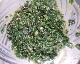 A picture of step 2 of Bajra thepla.