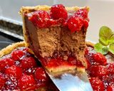 Foto del paso 22 de la receta: Tarta de requesón con chocolate y frambuesas