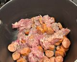 A picture of step 1 of Chicken and Sausage Gumbo.