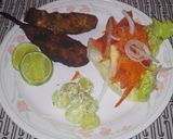 Foto del paso 11 de la receta: Colitas de Mero enharinadas con ensalada fresca y papa parisien