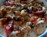 A picture of step 3 of Dahi chat.