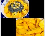 A picture of step 1 of Chia mango salsa.