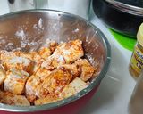 A picture of step 2 of Chilli Paneer.