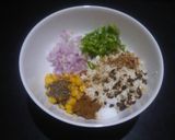 A picture of step 2 of Corn paneer suji kachori.