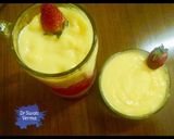 A picture of step 5 of No Bake Mango Cheese Cake Mousse Jar with strawberry jelly.