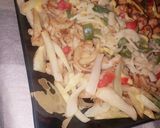 A picture of step 8 of Chicken tikka microni with spicy spaghetti.