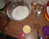 A picture of step 2 of Peanut butter cake wit strawberry jam#charityrecipe#4wkchalenge.