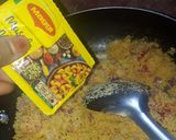 A picture of step 3 of Rava upma.