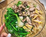 A picture of step 6 of Chicken Pho with Pork Meatballs (Phở gà mọc).
