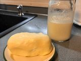 Homemade butter and buttermilk