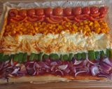 A picture of step 9 of Rainbow Pizza.