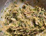 A picture of step 2 of Kadhi pakoda with Rice.