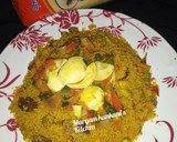 Fried couscous with spinach and egg saucematakin girki7 hoto