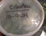 A picture of step 2 of Cilantro in Olive Oil.
