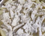 A picture of step 2 of Dragon potatoes.