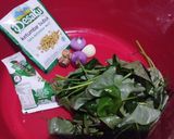 Foto langkah ke 1 dari resep Bobor Daun Ubi Jalar Tempe.