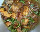 A picture of step 5 of Yum prawn curry.