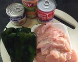 Foto del paso 1 de la receta: Pollo en crema de chile poblano