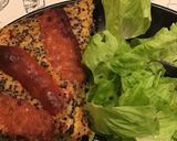 Une image de l'étape 4 de Quiche quinoa chorizo tomate et bleu d Auvergne.