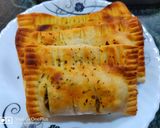 A picture of step 8 of Paneer and spinach pockets.