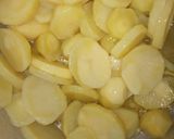 A picture of step 3 of Spring onion potatoes #vegetablecontest.