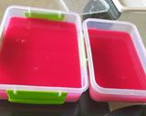 A picture of step 2 of Easy summer special Dessert milky glazy fruity pudding.
