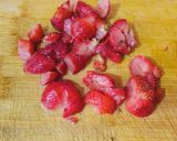 A picture of step 1 of Strawberry Srikhand.