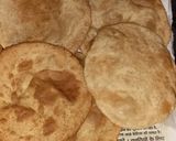 A picture of step 6 of Potato veg with pooris.