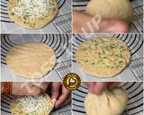 A picture of step 6 of No Egg No Maida Pure Veg Cheesy Garlic Bun And Swirl From Scratch Two Design One Dough.