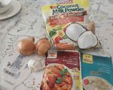 A picture of step 1 of Rendang beef and Hainam rice.