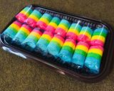 Foto langkah ke 7 dari resep Mini Rainbow Roll cake.