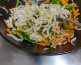 A picture of step 2 of Chinese stir fry.