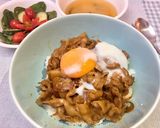 รูปขั้นตอนการทำที่ 4 ของ ข้าวหน้าหมู ไข่ออนเซ็น มิโซะซุป
