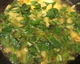 A picture of step 3 of Palak mango dal.