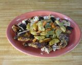 A picture of step 5 of Lee's Spatchcocked Chicken & Roasted Veggies.