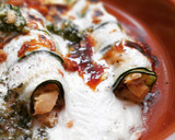 Foto del paso 15 de la receta: Canelones de calabacín de pollo rustido y bechamel de gorgonzola