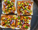 A picture of step 3 of Open pizza sandwich.