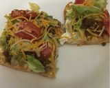 A picture of step 8 of Taco pizza.