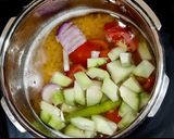A picture of step 2 of Quick sambar with chayote.