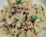 A picture of step 6 of Chicken & Mushroom Pasta.