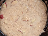 Tortilla de avena, manzana, miel y canela