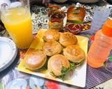 A picture of step 1 of Anday wala burger.