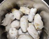 A picture of step 2 of Arbi Took chaat.